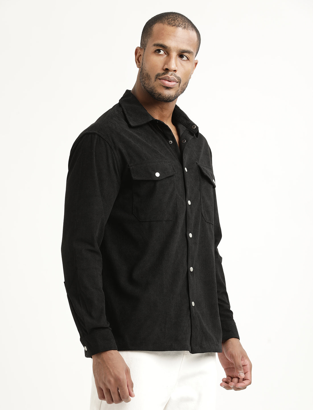 Corduroy Overshirt Black