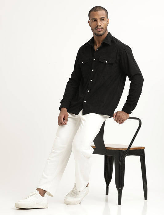 Corduroy Overshirt Black