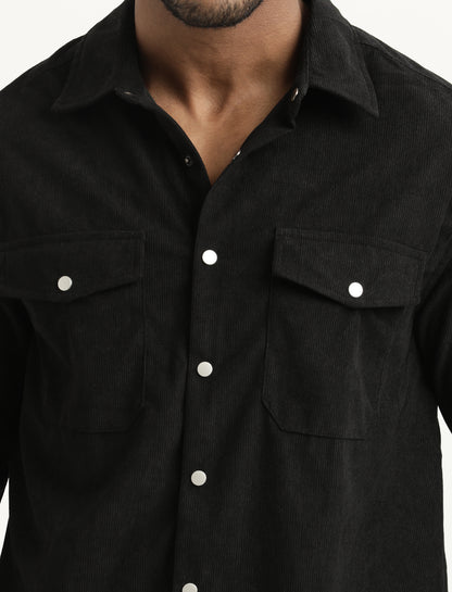 Corduroy Overshirt Black