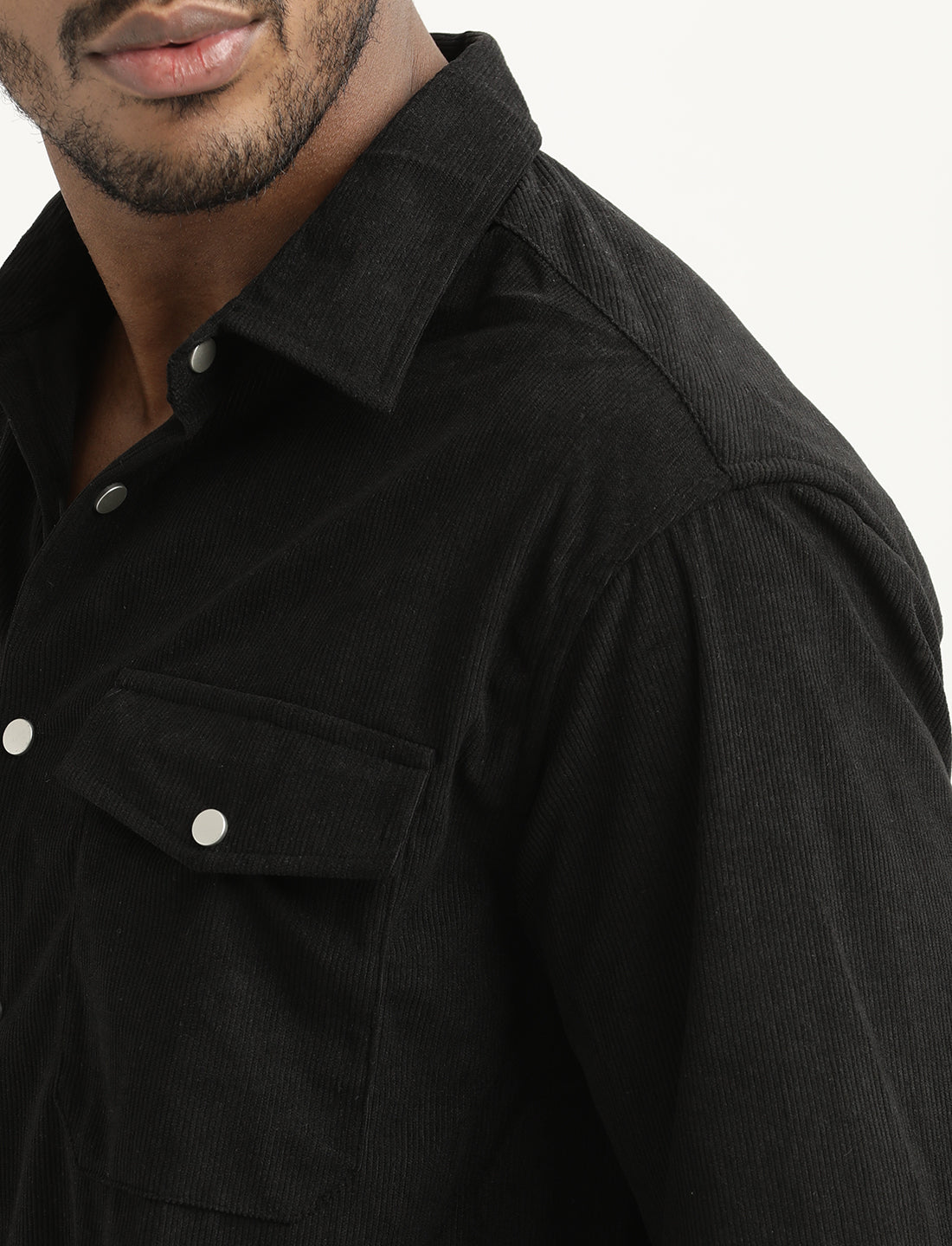 Corduroy Overshirt Black