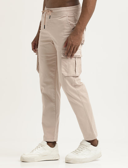 Cotton Cargo Trousers Pink