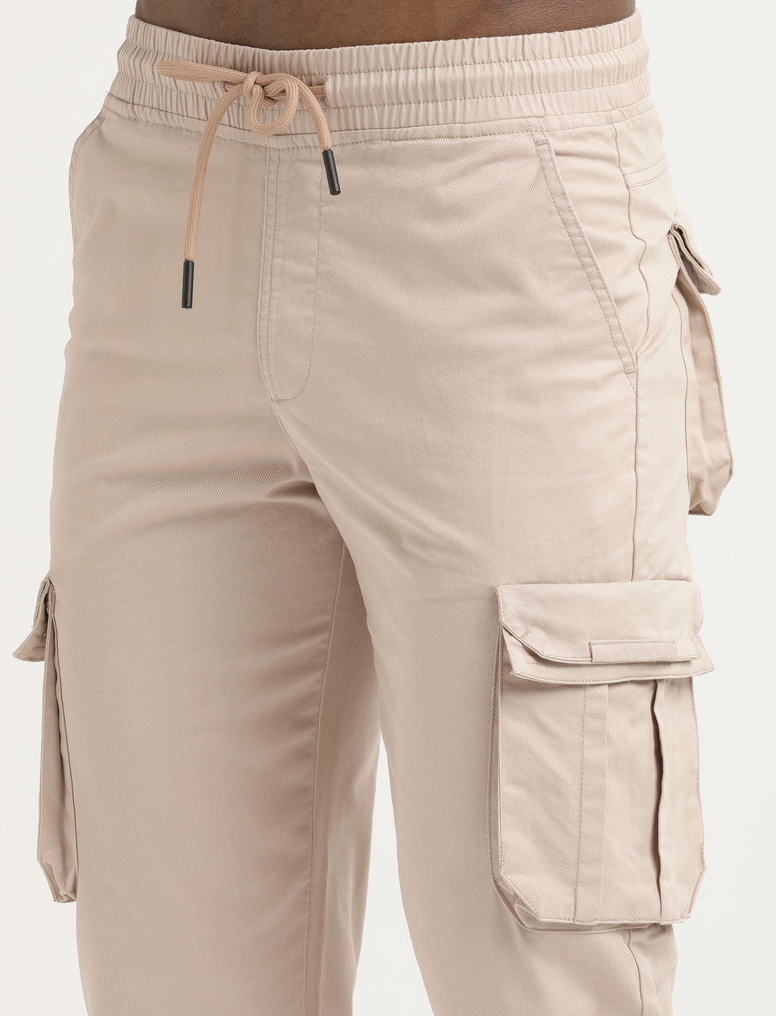 Cotton Cargo Trousers Pink
