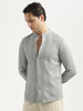 Self-Textured Cotton Shirt Grey