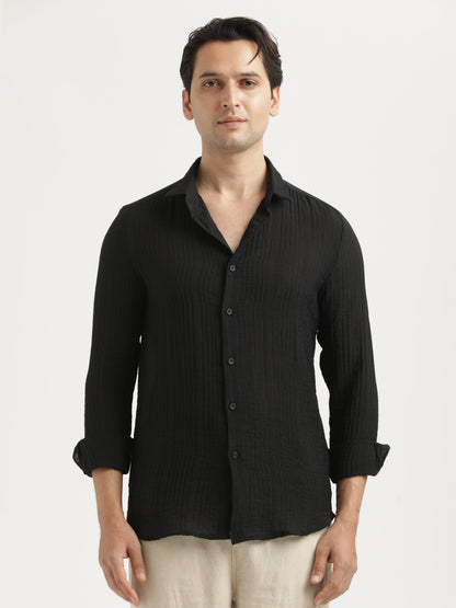 Feather Lite Nylon Shirt Black