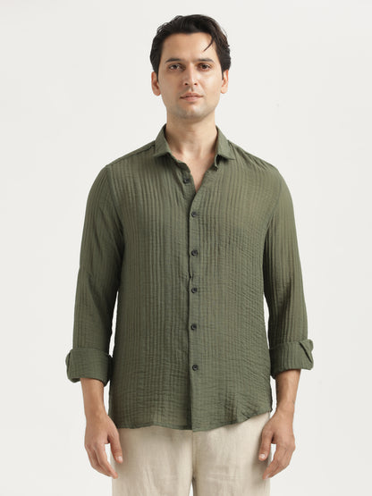 Feather Lite Nylon Shirt Green