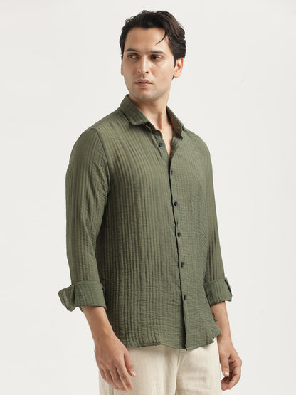 Feather Lite Nylon Shirt Green