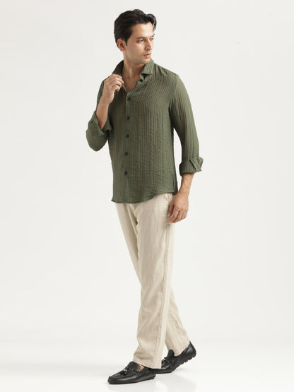 Feather Lite Nylon Shirt Green