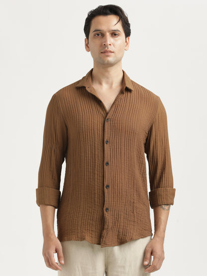 Feather Lite Nylon Shirt Brown