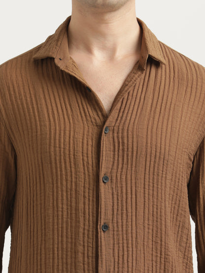 Feather Lite Nylon Shirt Brown