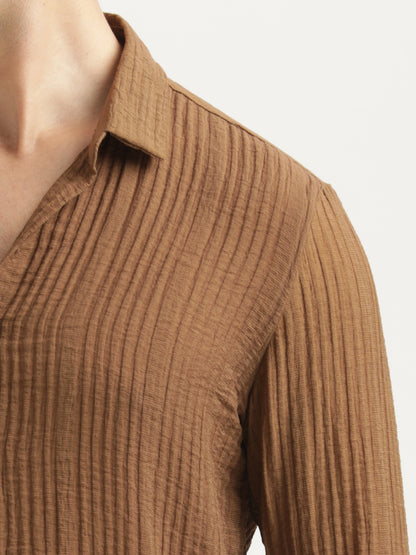 Feather Lite Nylon Shirt Brown