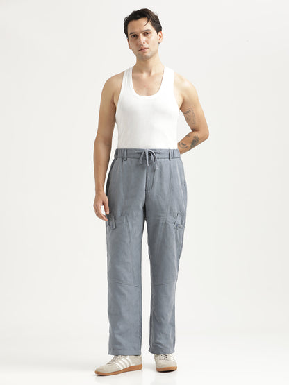 Velvet Cargo Trouser Navy