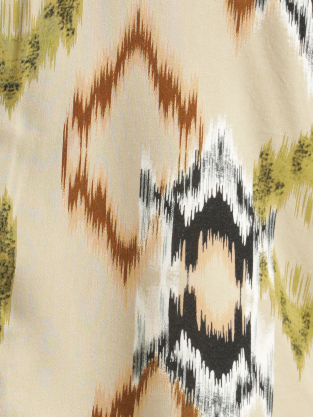 Printed Viscose Shirt Beige