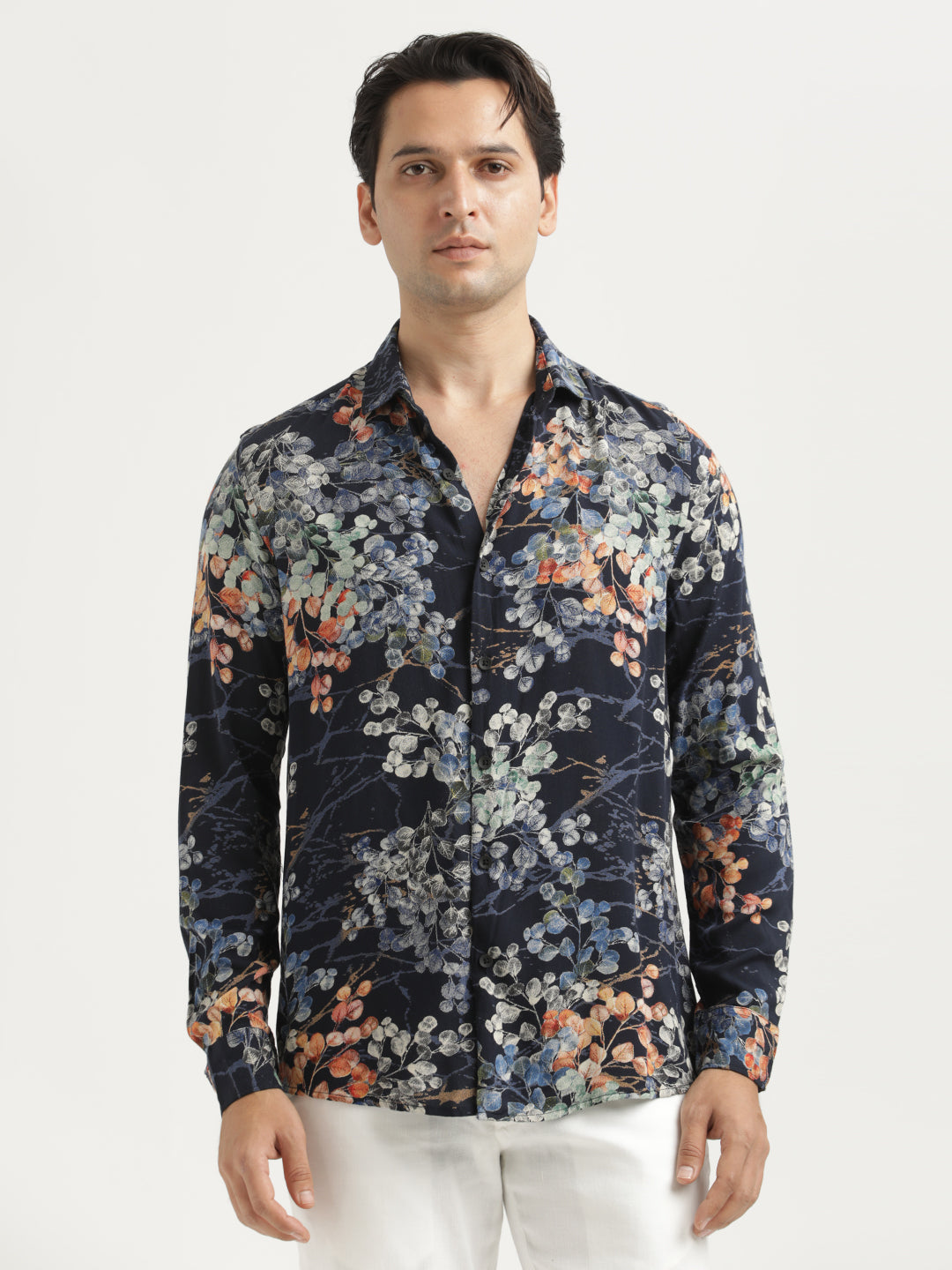 Printed Viscose Shirt Lt Blue