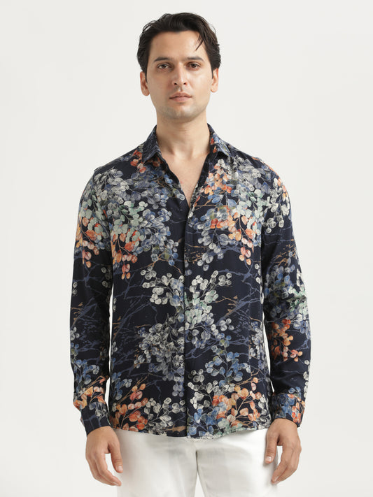 Printed Viscose Shirt Lt Blue