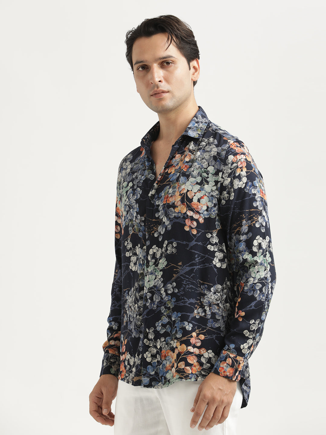 Printed Viscose Shirt Lt Blue