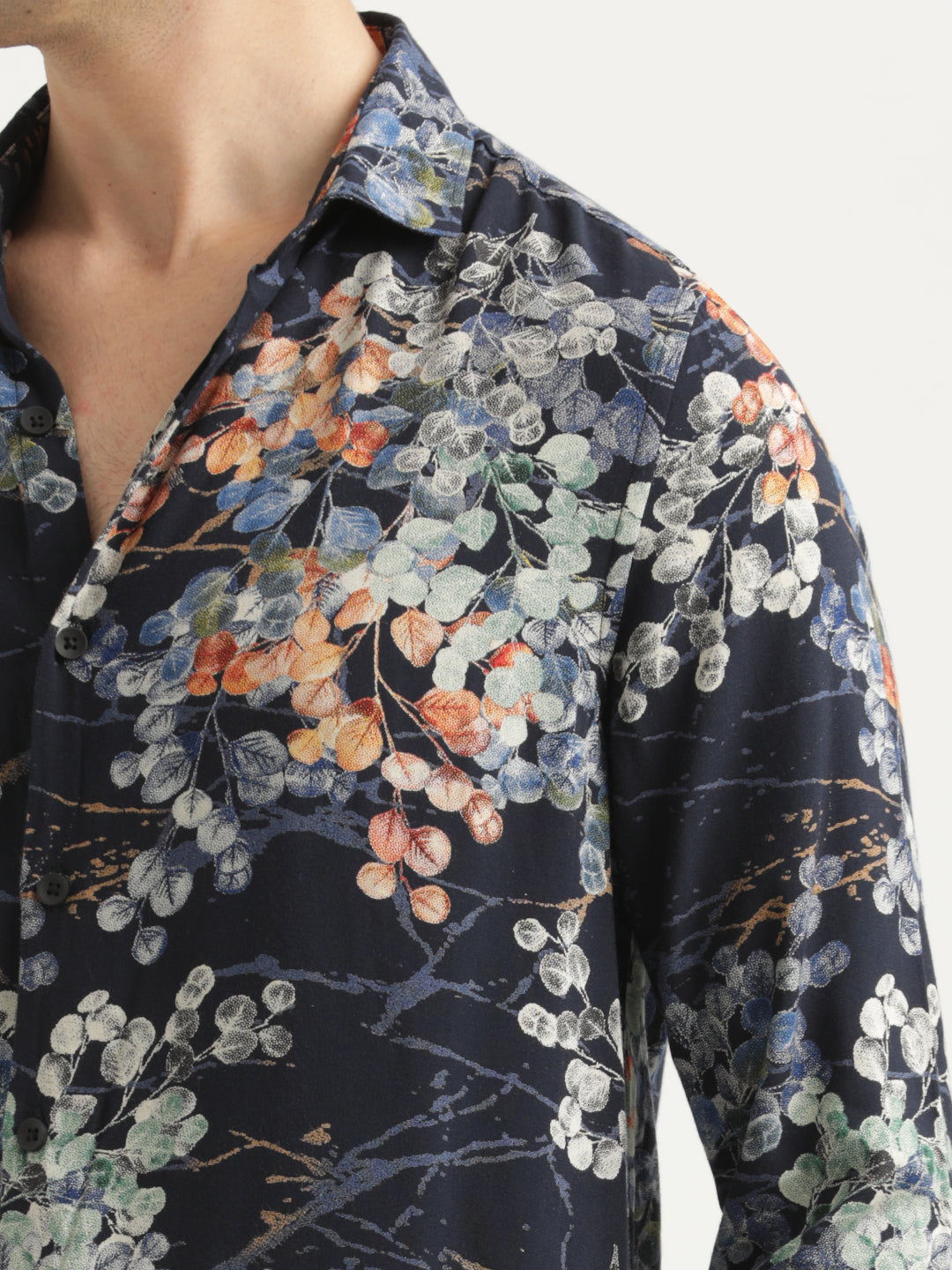 Printed Viscose Shirt Lt Blue
