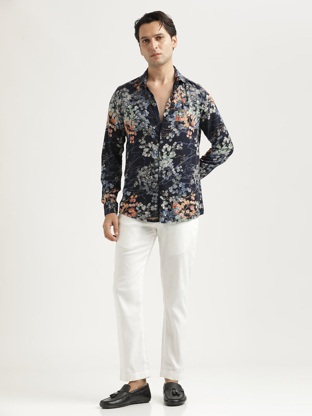 Printed Viscose Shirt Lt Blue