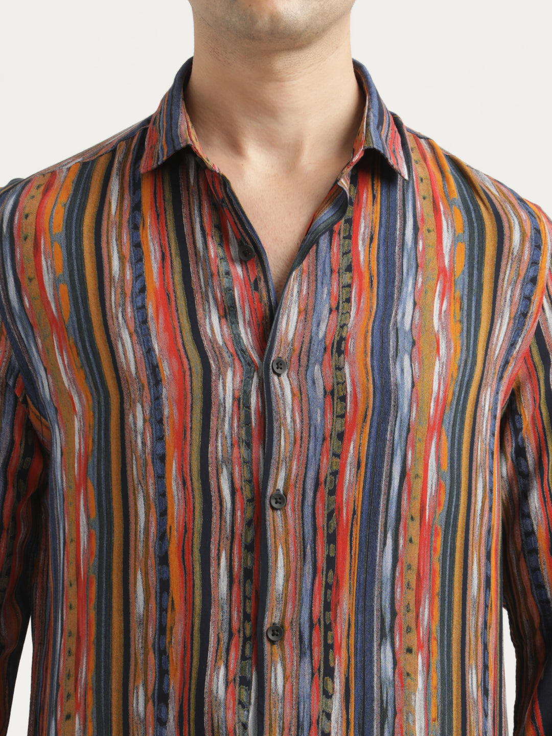 Printed Viscose Shirt Red