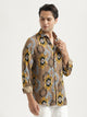 Printed Viscose Shirt Brown
