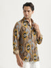 Printed Viscose Shirt Brown