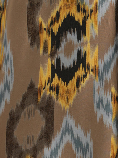 Printed Viscose Shirt Brown
