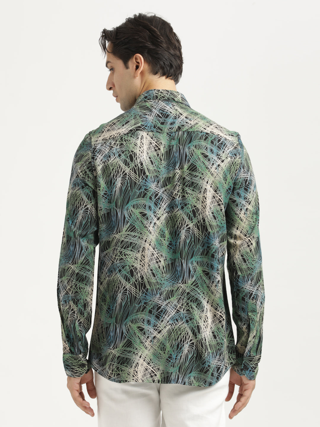 Printed Viscose Shirt Green