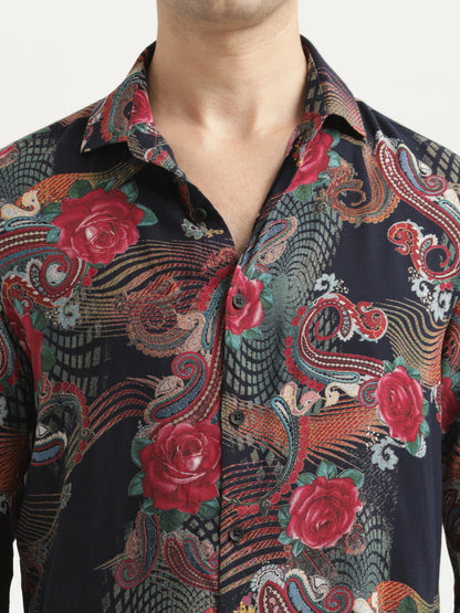 Printed Viscose Shirt Rose