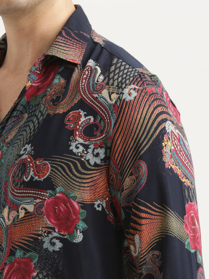 Printed Viscose Shirt Rose