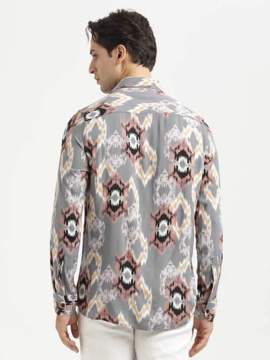 Printed Viscose Shirt Pink