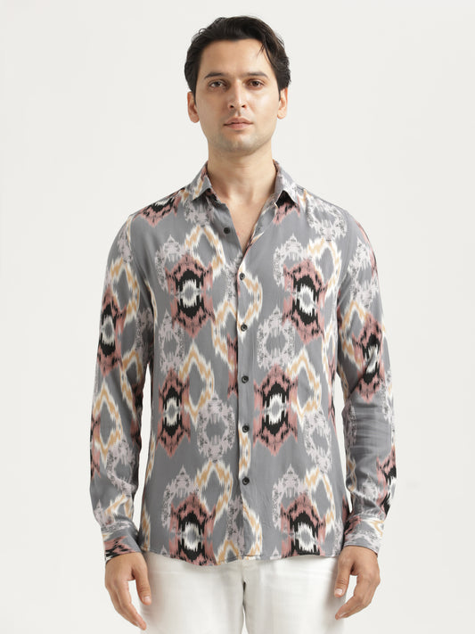 Printed Viscose Shirt Pink