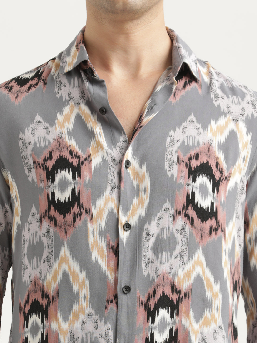 Printed Viscose Shirt Pink