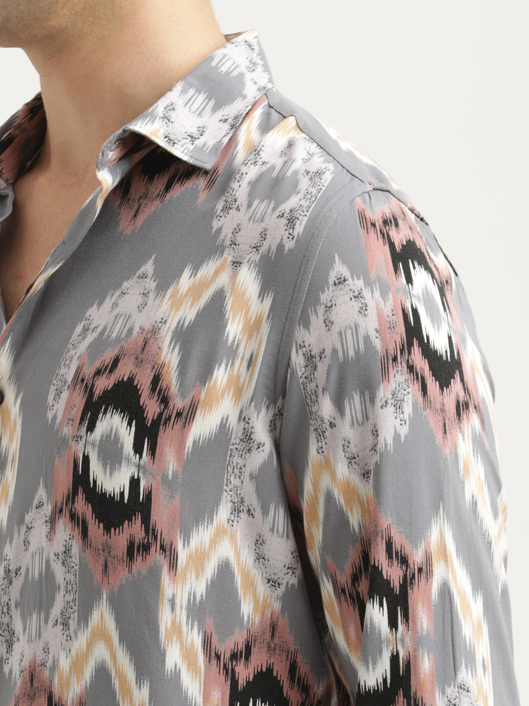 Printed Viscose Shirt Pink