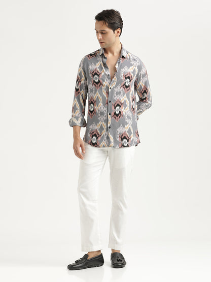 Printed Viscose Shirt Pink