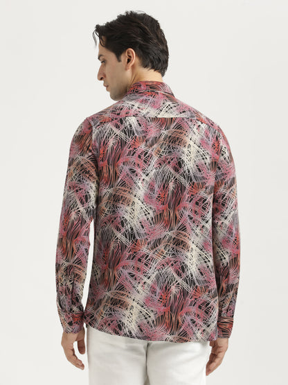 Printed Viscose Shirt Lavender