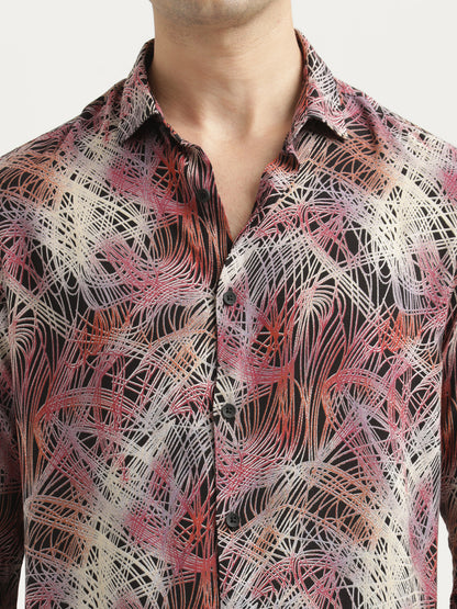 Printed Viscose Shirt Lavender