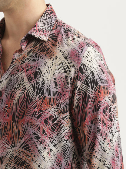 Printed Viscose Shirt Lavender