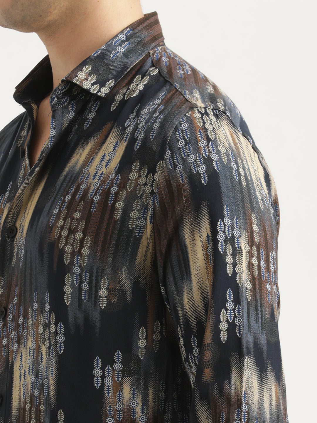 Printed Viscose Shirt Black