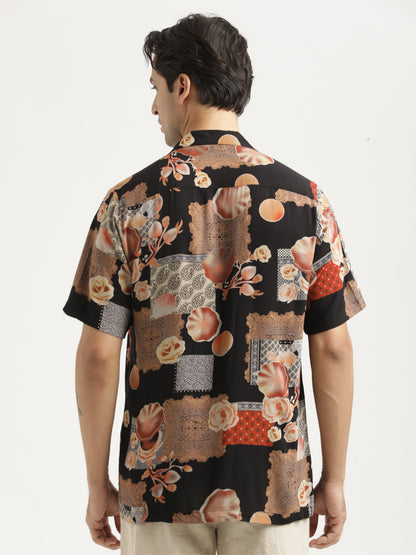 Printed Resort Shirt Orange