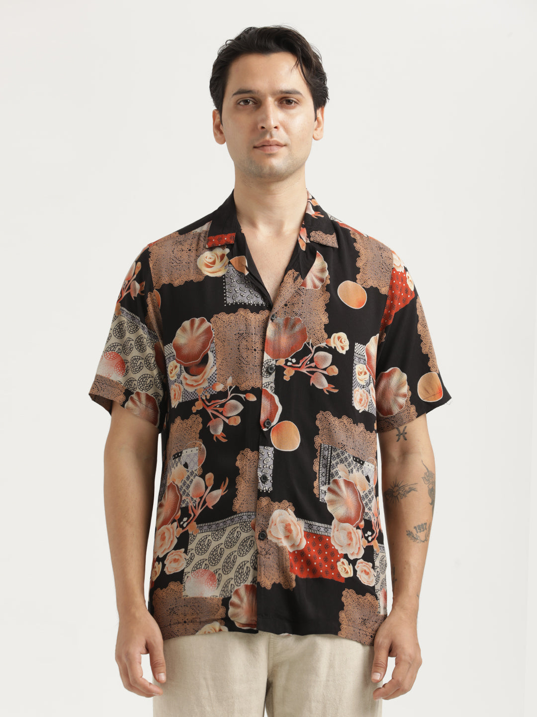 Printed Resort Shirt Orange