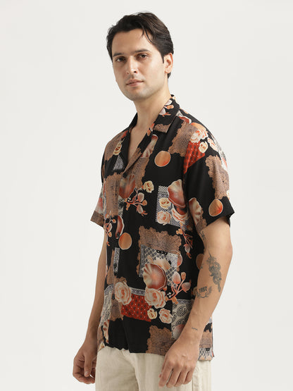 Printed Resort Shirt Orange