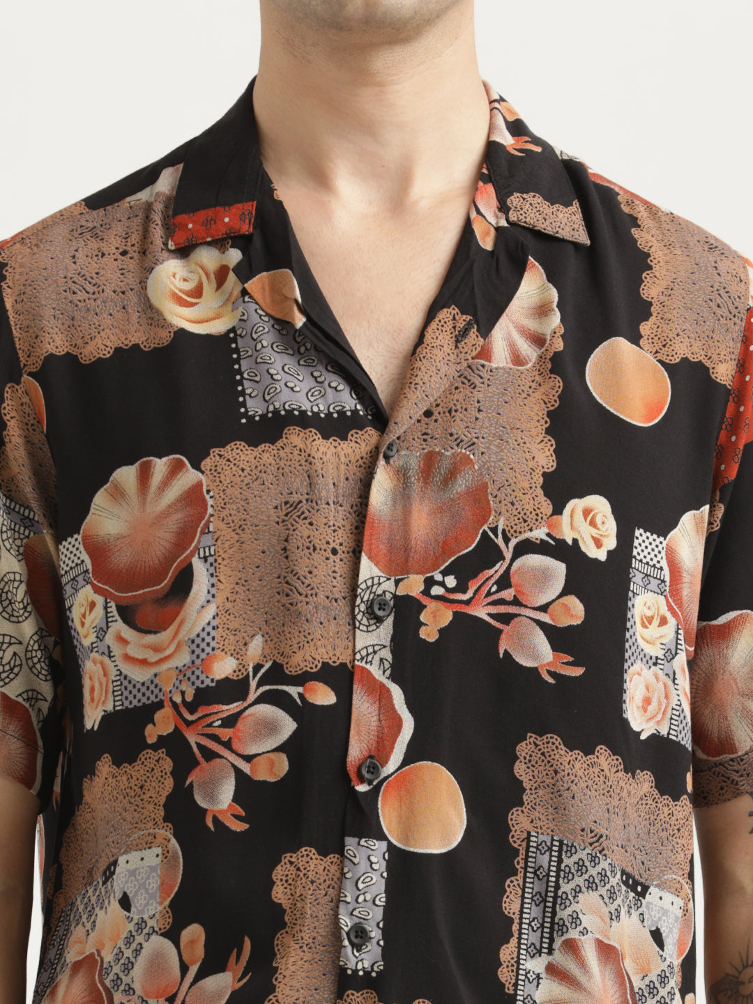 Printed Resort Shirt Orange
