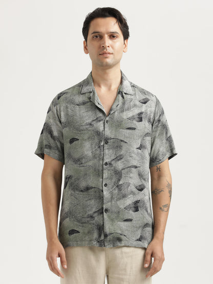 Printed Resort Shirt Lt Grey