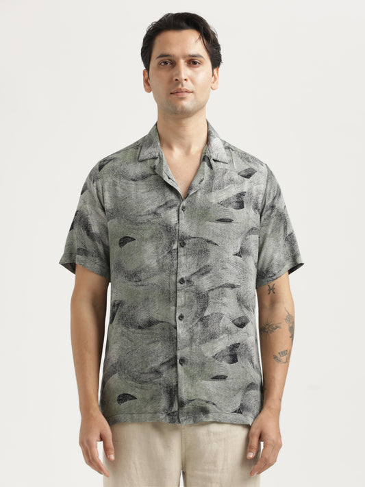 Printed Resort Shirt Lt Grey