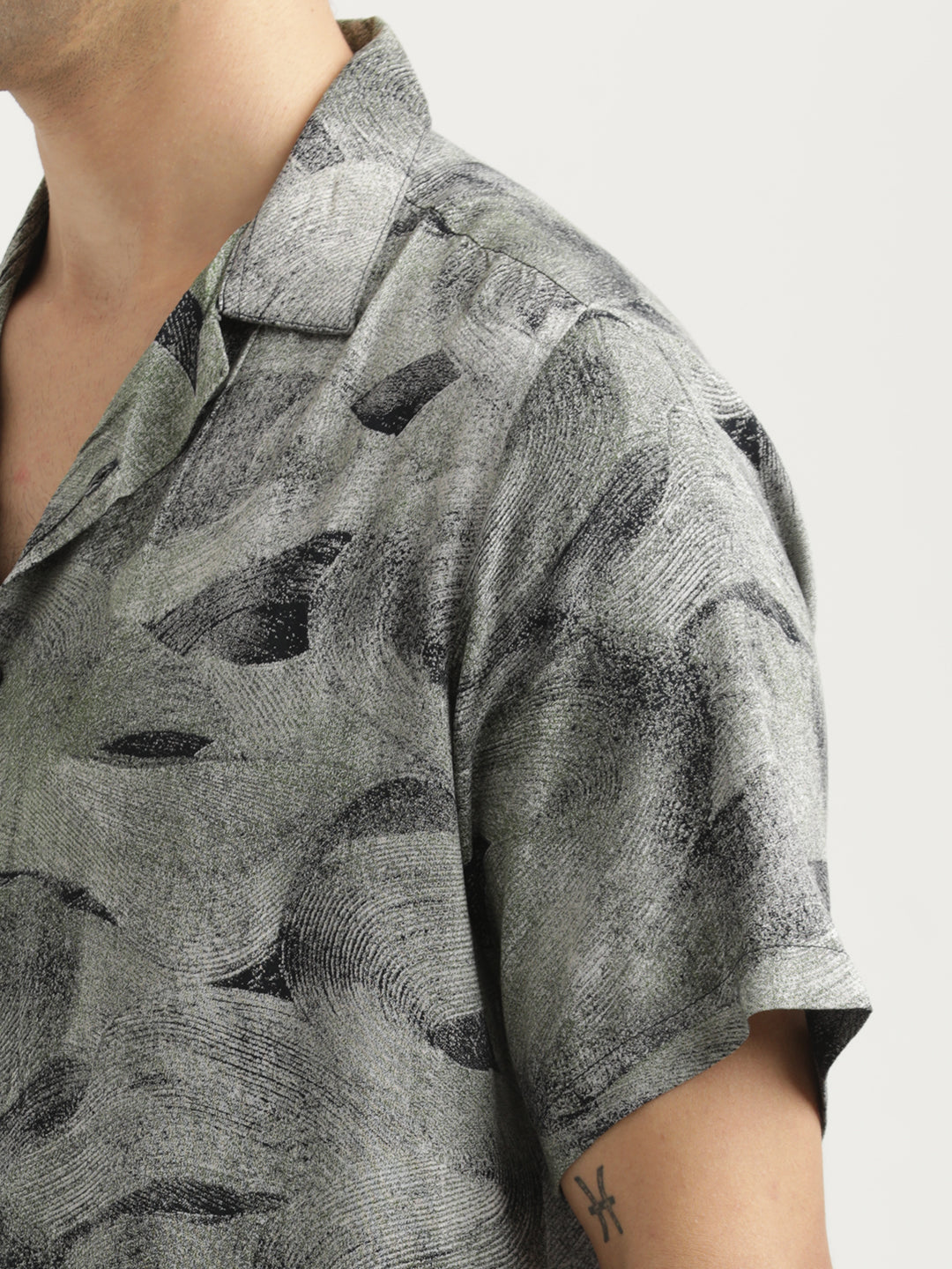 Printed Resort Shirt Lt Grey