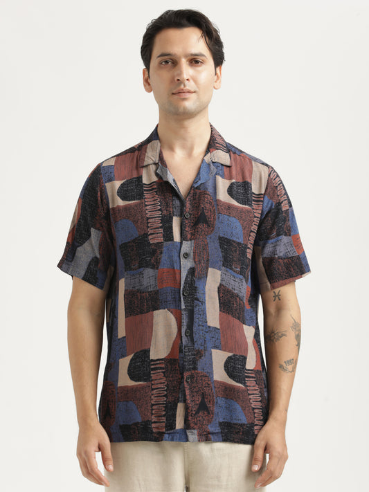 Printed Resort Shirt Violet