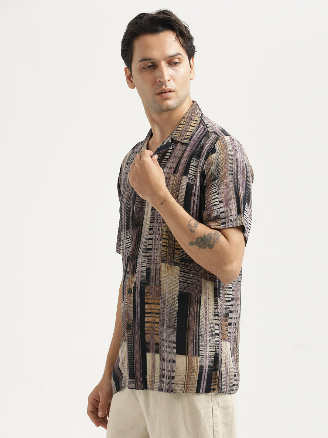 Printed Resort Shirt Lt Violet