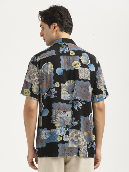 Printed Resort Shirt Lt Blue
