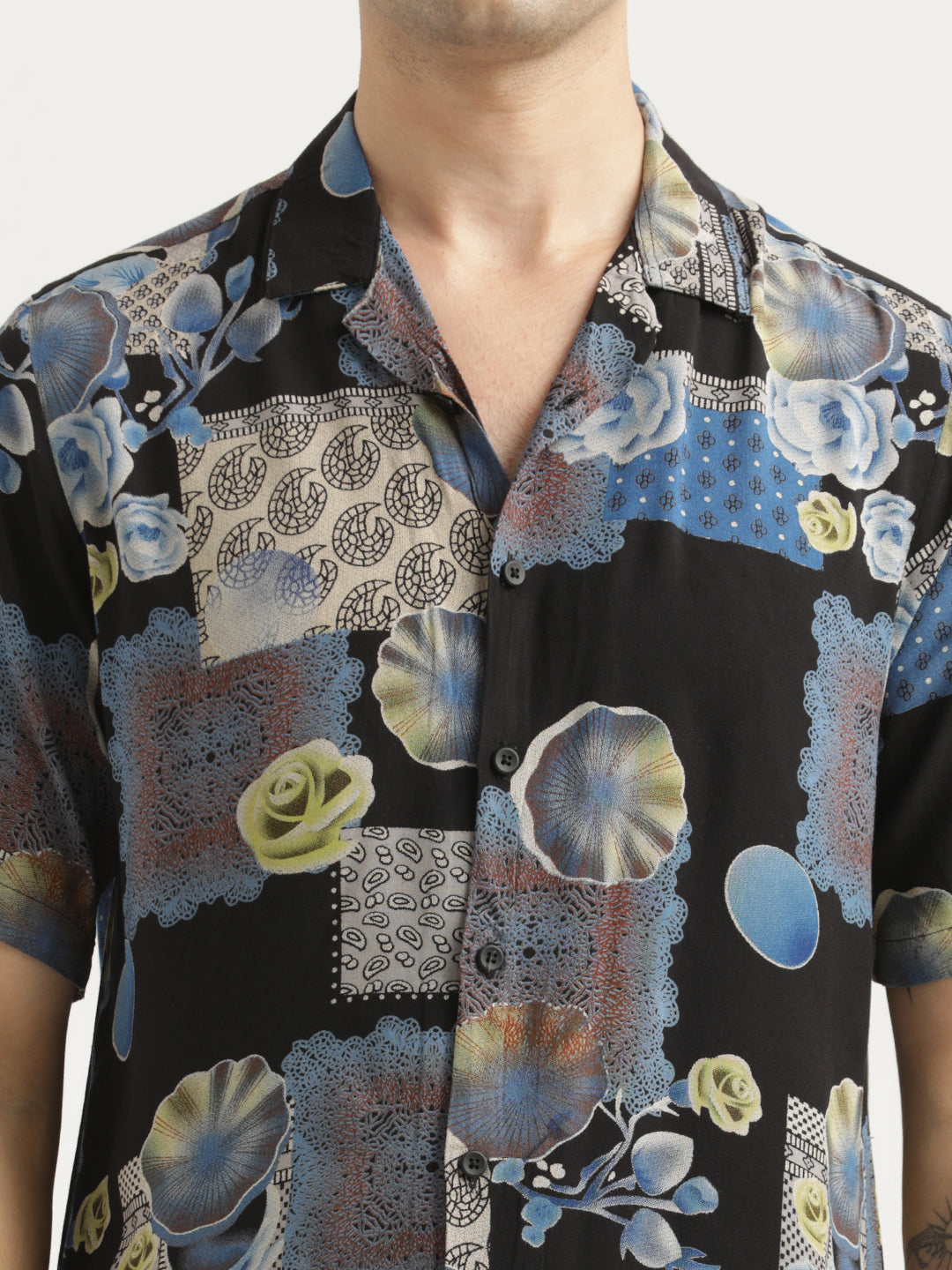 Printed Resort Shirt Lt Blue