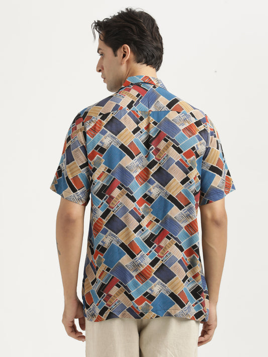 Printed Resort Shirt Blue