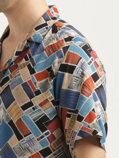 Printed Resort Shirt Blue